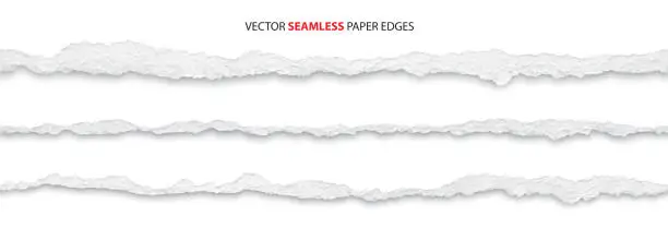 Vector illustration of torn paper edges, vector