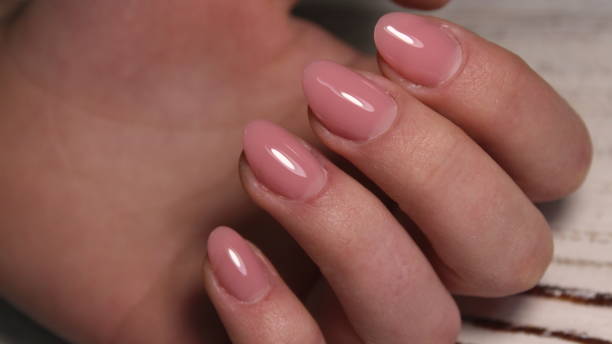 istock stylish design of manicure on long beautiful nails 1145524011