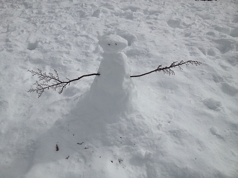 Small and ugly snowman