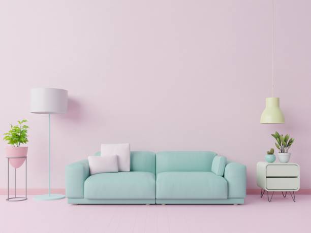 istock Colorful living room that Pastel color with sofa 1145537746