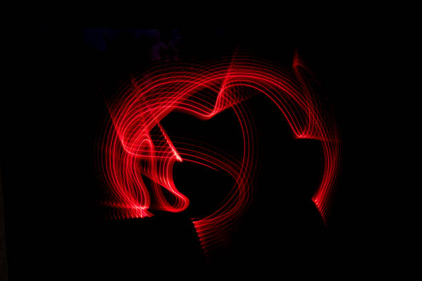 istock Abstract light painting - Red Lines 1145552335
