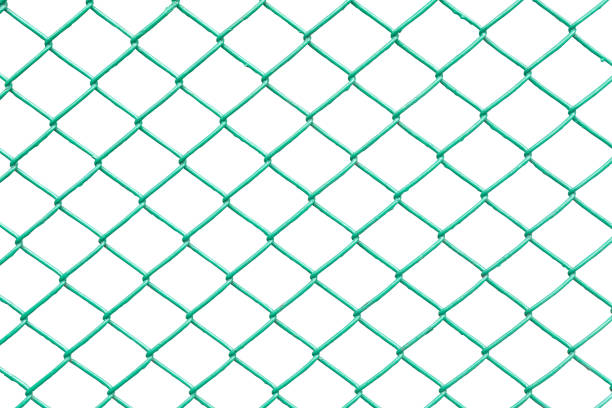 istock green chain link fence with white background 1145561001