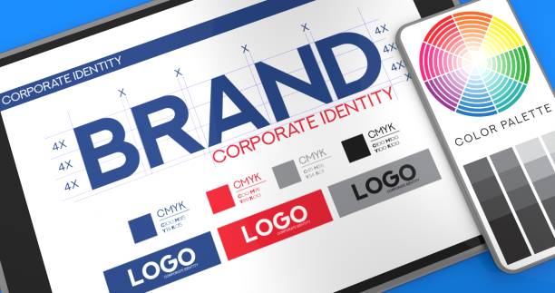 концепция презентации бренда - corporate design стоковые фото и изображения