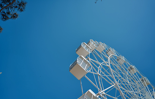 big Ferris wheel against the sky