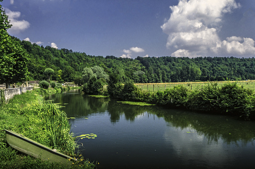 burgundy france canal river navigable waterway summer landscape
