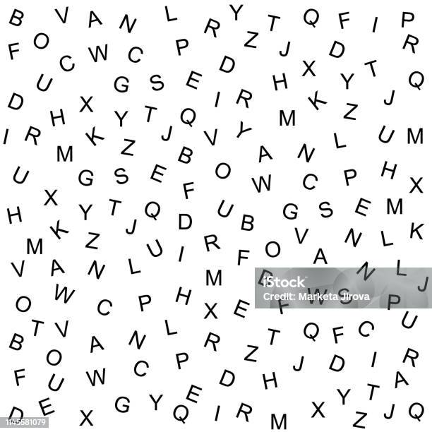 Language Letters Pattern Pattern With Isolated Letters Stock Illustration - Download Image Now ...