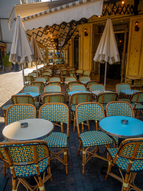 istock Paris cafe with traditional chairs 1145583248