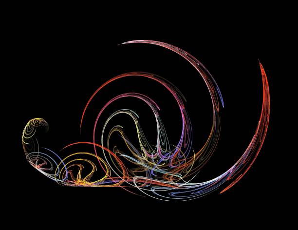 istock image of one Digital Fractal on Black Color 1145585753