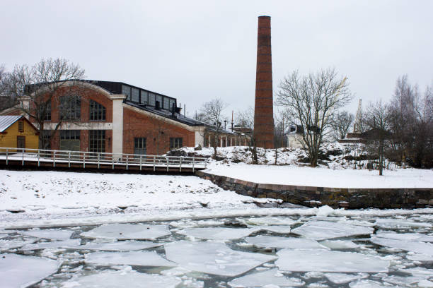 istock Abandoned factory in snow 1145590964