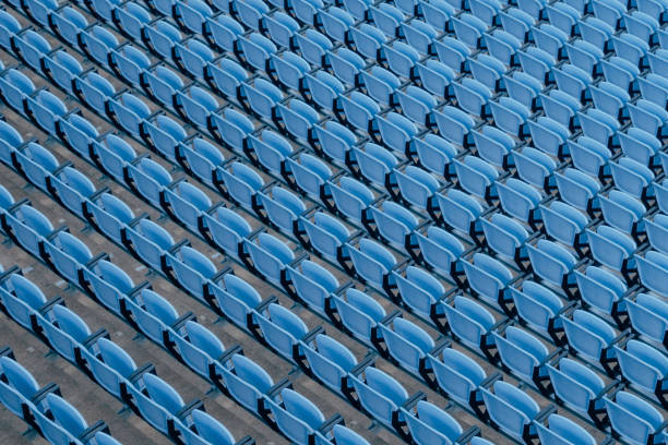 istock Blue Stadium Seats Aerial 1145592230