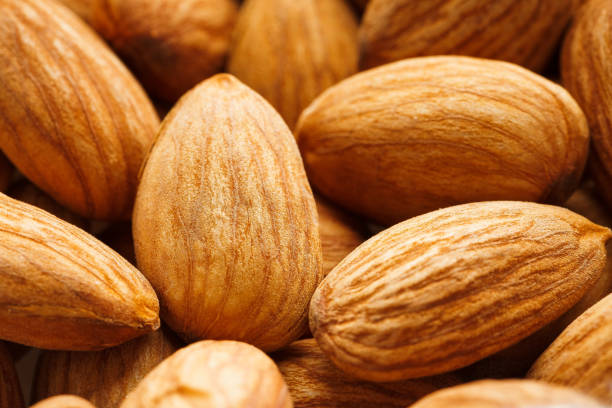 istock Almond. Almonds macro. Almonds background. Almond nuts 1145592690