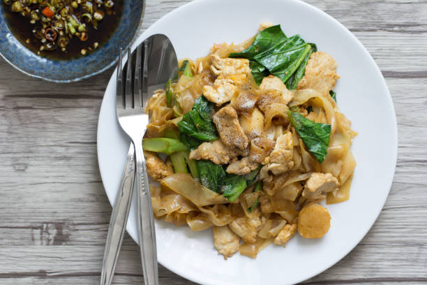 istock Stir fried noodles with pork 1145593028