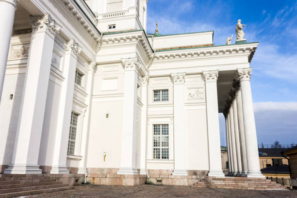 catedral de helsínquia, finlandia - helsinki lutheran cathedral - fotografias e filmes do acervo