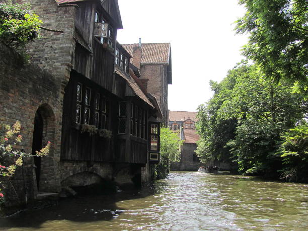 istock Scenery with water canal in Bruges 1145594903