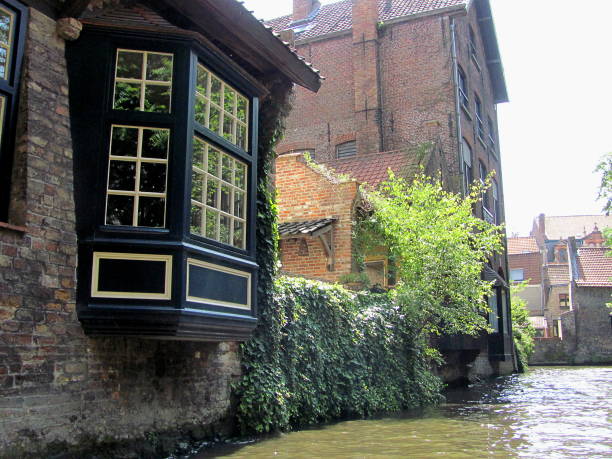 istock Scenery with water canal in Bruges 1145594919