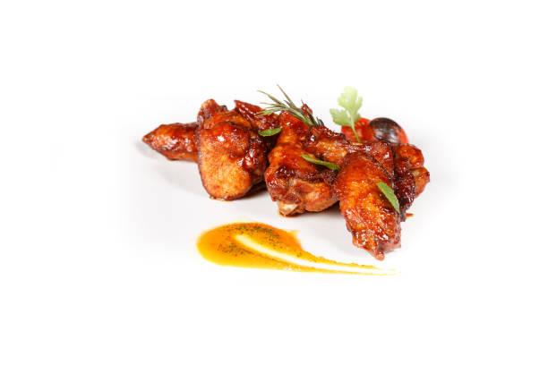 istock Food on white. Grilled meat. 1145605509