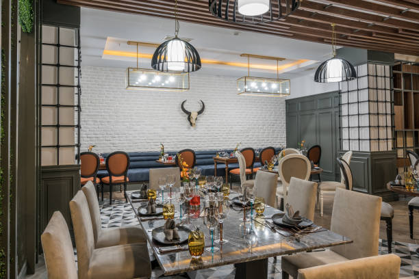 istock European restaurant in bright colors 1145606650
