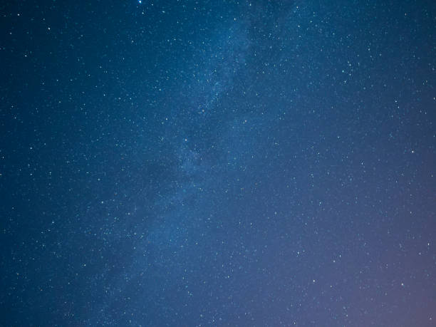 istock Milky way with stars and blue sky 1145612122