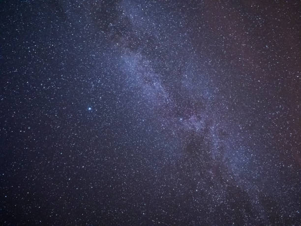 istock Milky way with stars and blue sky 1145612141