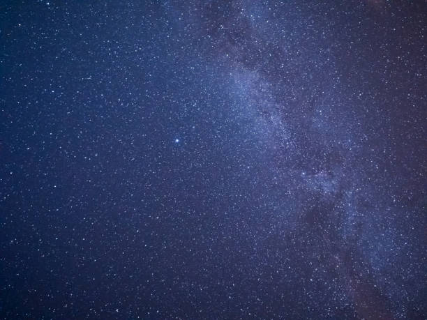 istock Milky way with stars and blue sky 1145612229