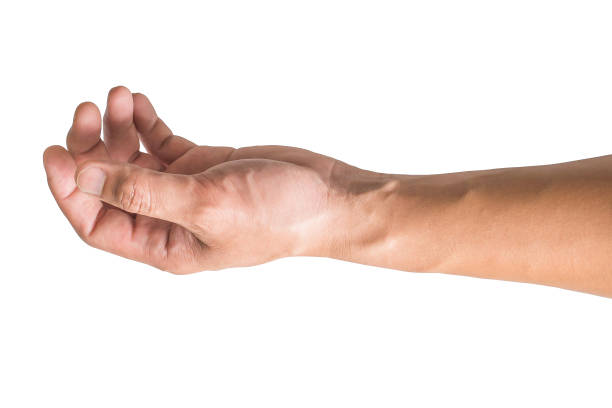 istock various gestures and sign of Man's hand isolated on white background with clipping path. 1145613065