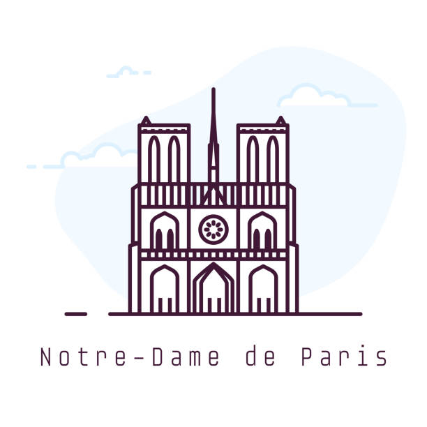 巴黎聖母院 - notre dame 幅插畫檔、美工圖案、卡通及圖標