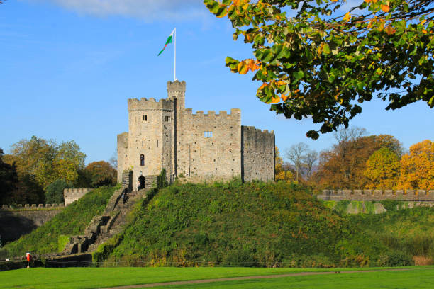 кардиффский замок, уэльс, великобритания - castle cardiff wales welsh culture стоковые фото и изображения