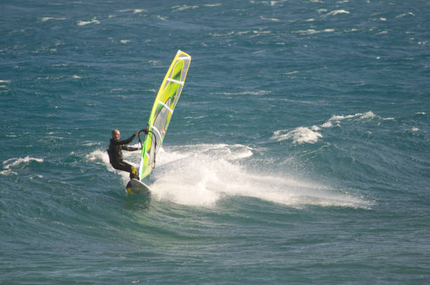 Windsurfer. stock photo