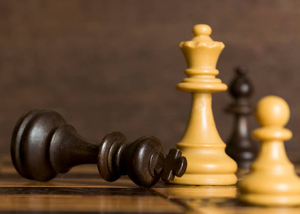 istock Chess photographed on a chessboard 1145626982