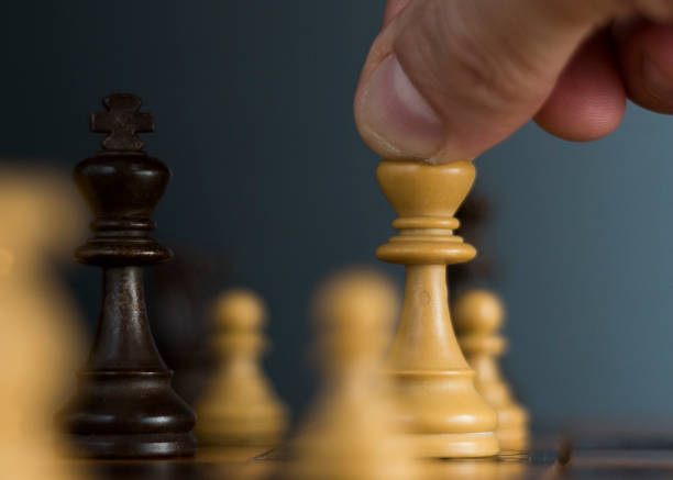 istock Chess photographed on a chessboard 1145626983