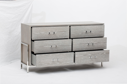 Universal Coastal Living Home, Escape Small Space Dresser with 6 Drawers, Modern Huston Dresser with Jewellery Tray