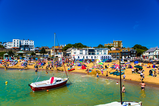 Spectacular sunny day in Broadstairs amazing summer day Viking Bay Kent England