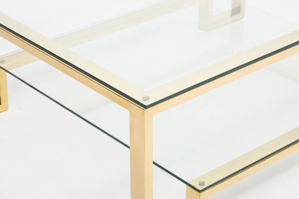 istock Square Clear Acrylic Modern Coffee Table , waterfall glass coffee table vintage glass waterfall coffee table, Hand-Painted Coffee Table 1145630969