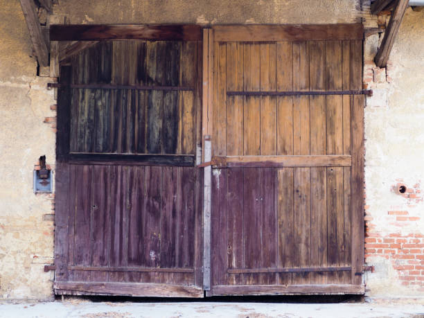 istock old dyed naturally wood gate 1145636378