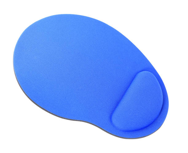 blue Mouse Pad isolated on white background stock photo