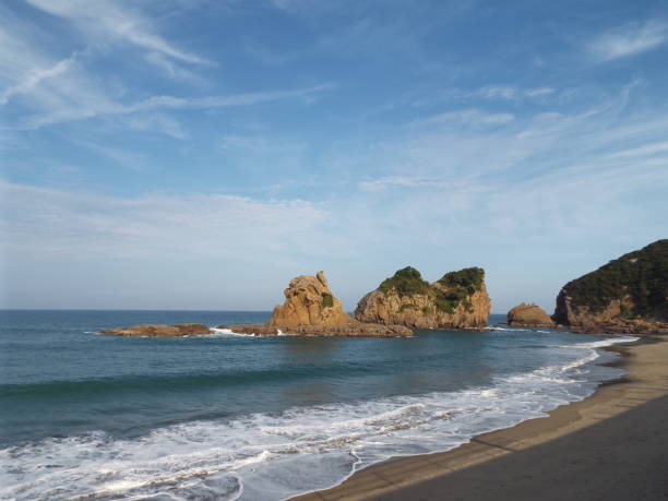 istock Kyushu Miyazaki Nichinan Ume seaside drone 1145640904