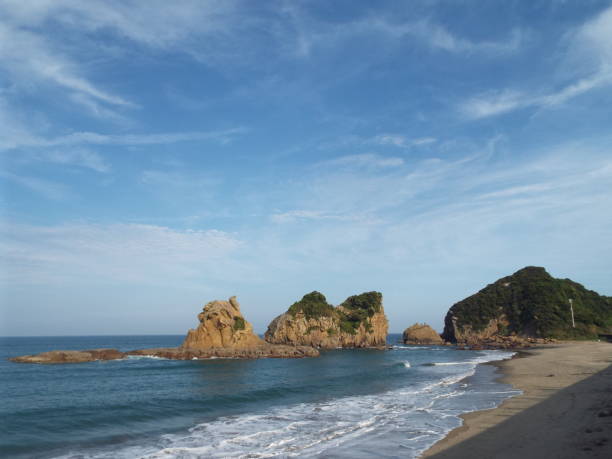 istock Kyushu Miyazaki Nichinan Ume seaside drone 1145640905
