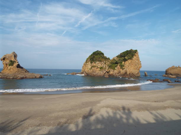 istock Kyushu Miyazaki Nichinan Ume seaside drone 1145640979