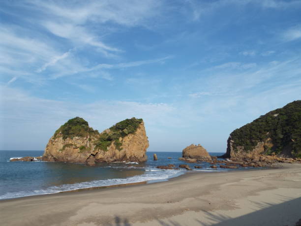 istock Kyushu Miyazaki Nichinan Ume seaside drone 1145641005