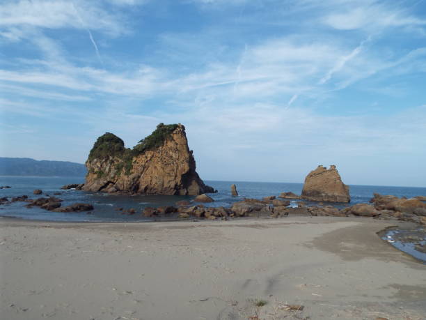 istock Kyushu Miyazaki Nichinan Ume seaside drone 1145641043