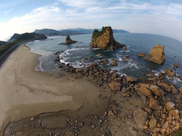istock Kyushu Miyazaki Nichinan Ume seaside drone 1145641089
