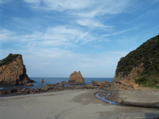 istock Kyushu Miyazaki Nichinan Ume seaside drone 1145641095