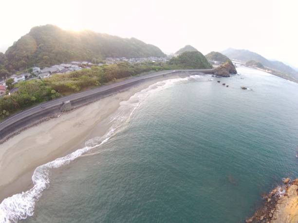 istock Kyushu Miyazaki Nichinan Ume seaside drone 1145641218