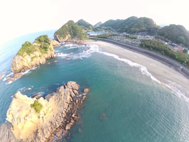 istock Kyushu Miyazaki Nichinan Ume seaside drone 1145641240