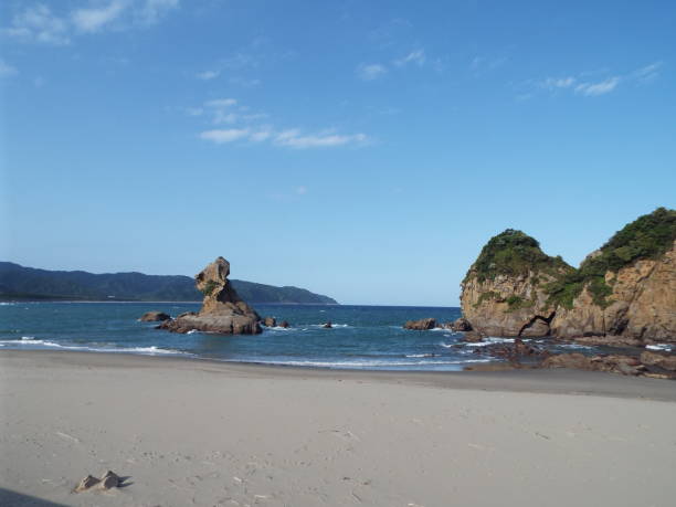 istock Kyushu Miyazaki Nichinan Ume seaside drone 1145641354