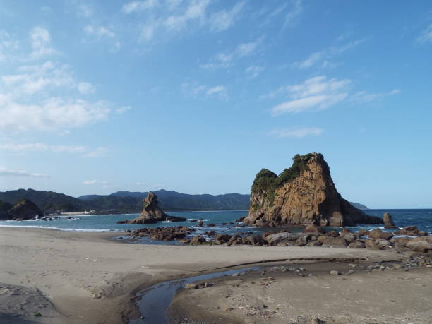 istock Kyushu Miyazaki Nichinan Ume seaside drone 1145641371