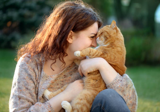 Woman and Cat ( summer)