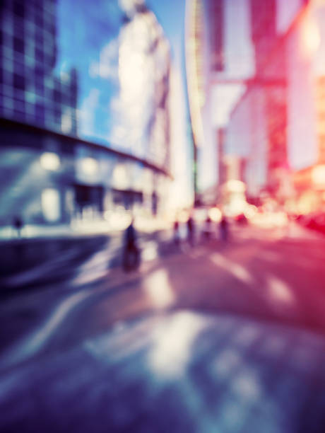 istock Modern city sunrise bokeh background 1145645344