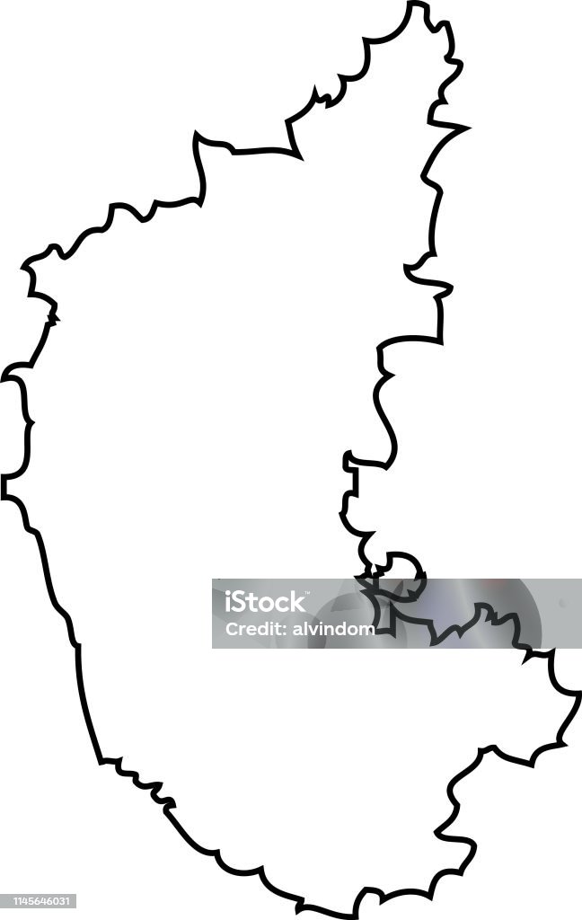 Karnataka Map Of Region India Stock Illustration - Download Image Now -  Abstract, Art, Cartography - iStock