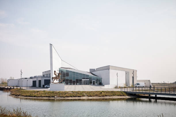 Arken - Museum of Contemporary Art, Ishøj, Denmark - April 25, 2019: This is one of the most modern museum buildings in Denmark. It is placed close to a beach in the suburbs of Copenhagen